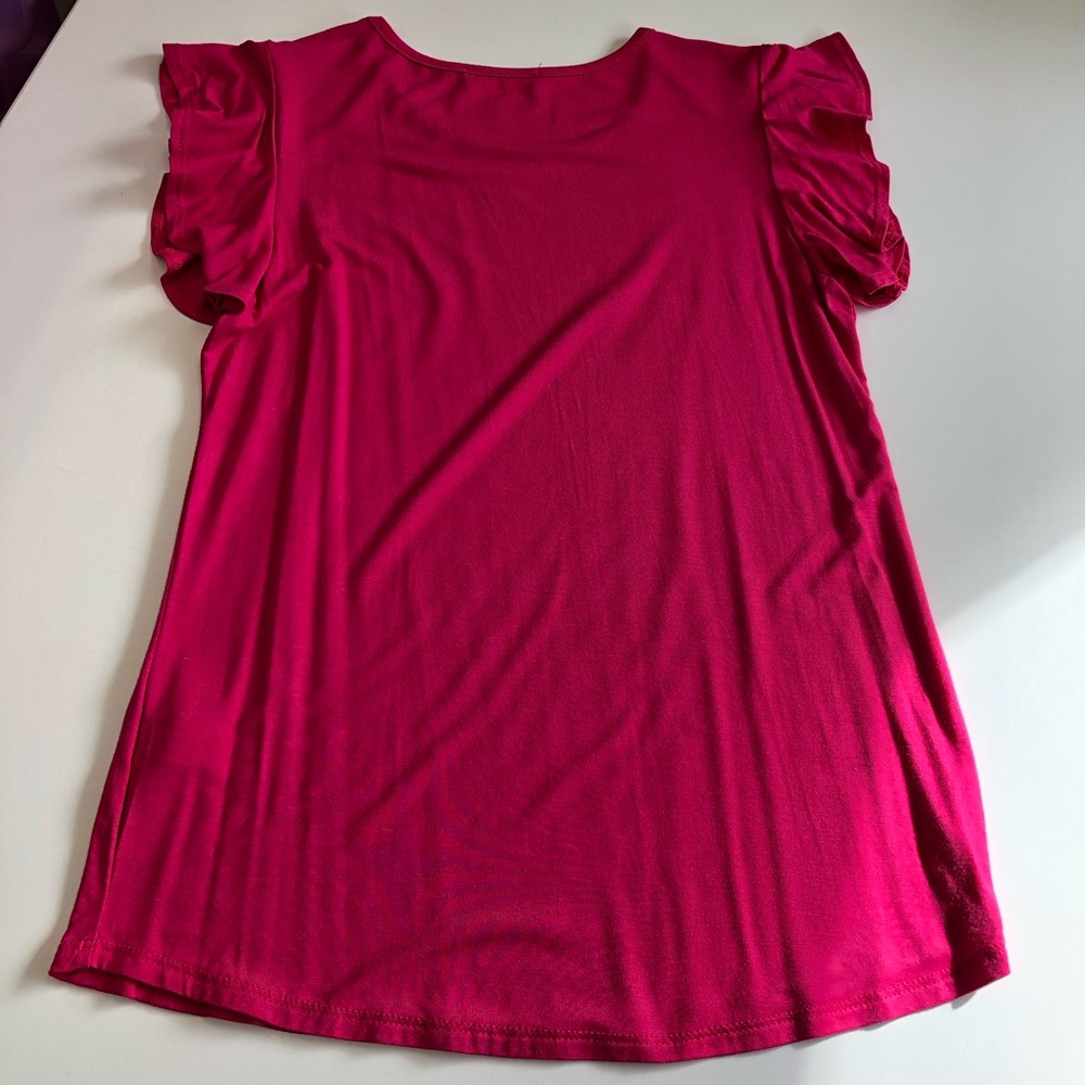 Flutter cap sleeve tee shirt - Picture 3 of 7